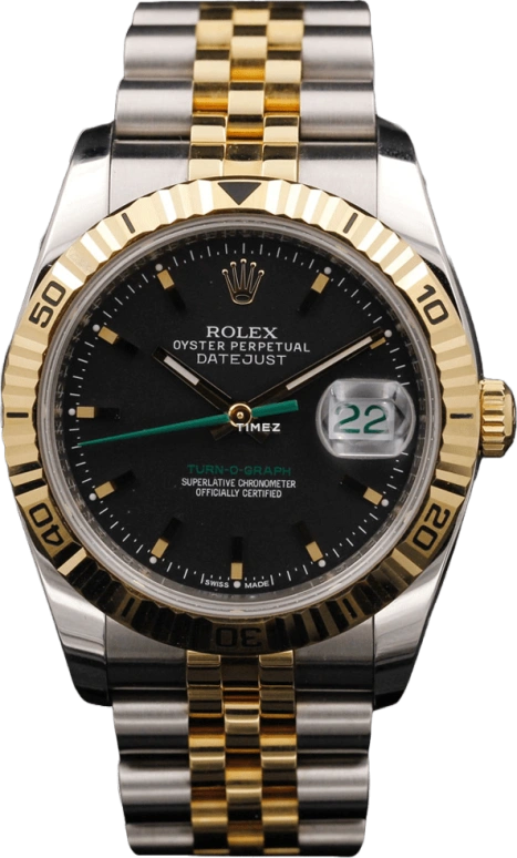 Rolex Datejust 36 116263 Turn-O-Graph black Jubilee Green Hand