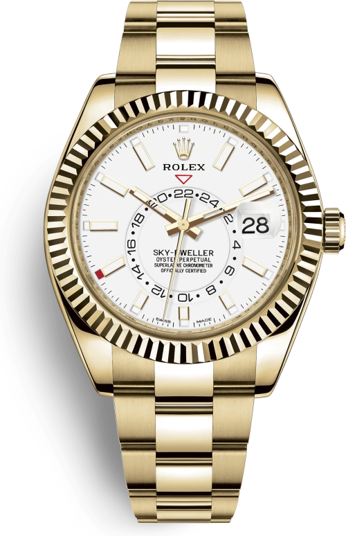 Rolex,Sky-Dweller 42mm,42mm,Yellow Gold,White,Automatic,Annual Calendar,Month,Date,326938,326938-0005