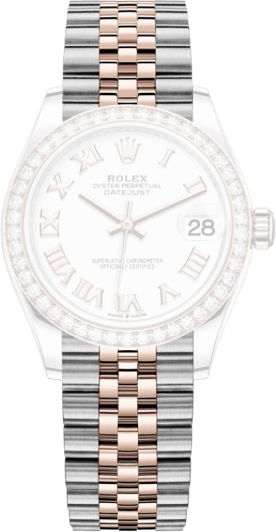Rolex,Datejust 31 31mm,31mm,Rose Gold,Stainless Steel,White,Automatic,Day,55hours,278381RBR,278381RBR-0004