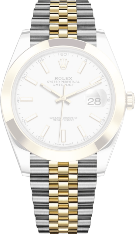 Rolex,Datejust 41 41mm,41mm,Yellow Gold,Stainless Steel,White,Automatic,Day,70hours,126303,126303-0016
