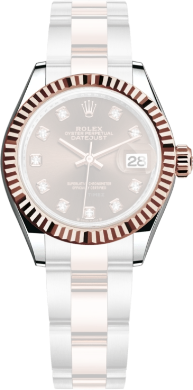 Rolex,Lady-Datejust 28mm,28mm,Everose Gold,Oystersteel,Brown,Automatic,Day,55hours,279171,279171-0012