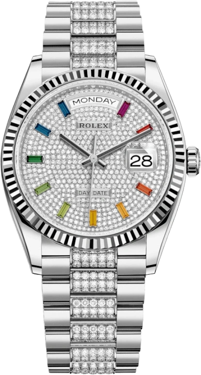 Rolex,Day-Date 36 36mm,36mm,White Gold,Automatic,Date,Day,128239,128239-0027