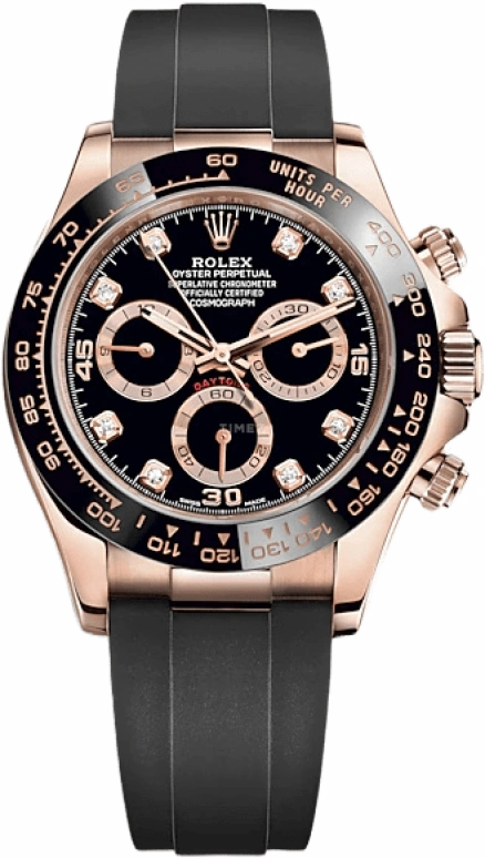 Rolex,Daytona 40mm,40mm,Ceramic,Rose Gold,Black,Automatic,Chronograph,Column Wheel,116515LN,116515LN-0057