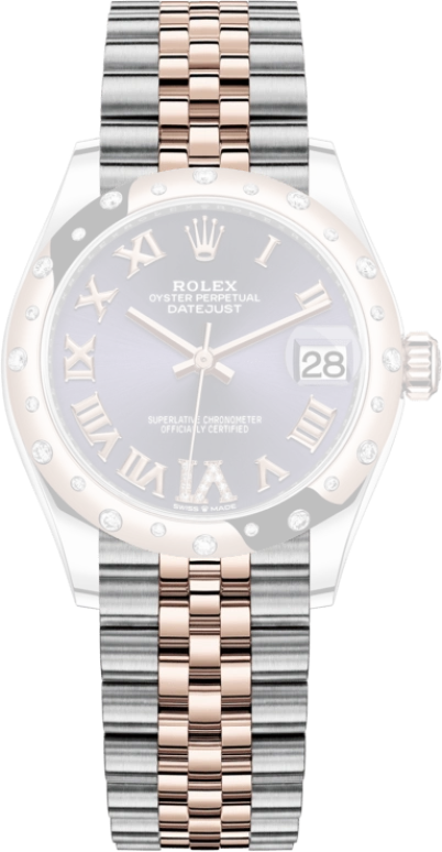 Rolex,Datejust 31 31mm,31mm,Rose Gold,Stainless Steel,Purple,Automatic,Day,55hours,278341RBR,278341RBR-0020