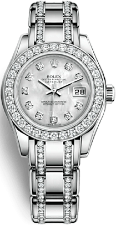 Rolex,Pearlmaster 29mm,29mm,White Gold,White,Automatic,Day,55hours,80299,80299-0010