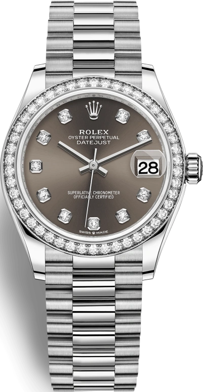 Rolex,Datejust 31 31mm,31mm,White Gold,Grey,Automatic,Day,55hours,278289RBR,278289RBR-0006
