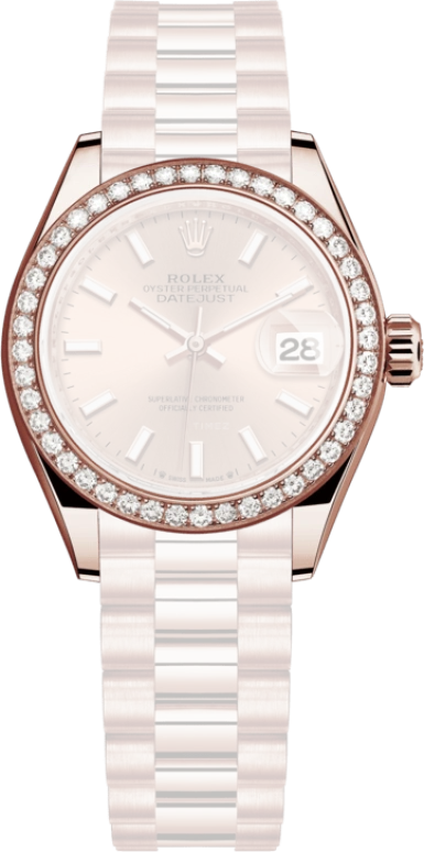 Rolex,Lady-Datejust 28mm,28mm,Everose Gold,Pink,Automatic,Day,55hours,279135RBR,279135RBR-0025