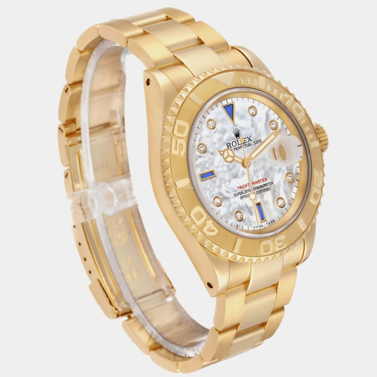 Rolex,Yacht-Master 40mm,40mm,Yellow Gold,White,Automatic,Day,48hours,16628,16628-Serti