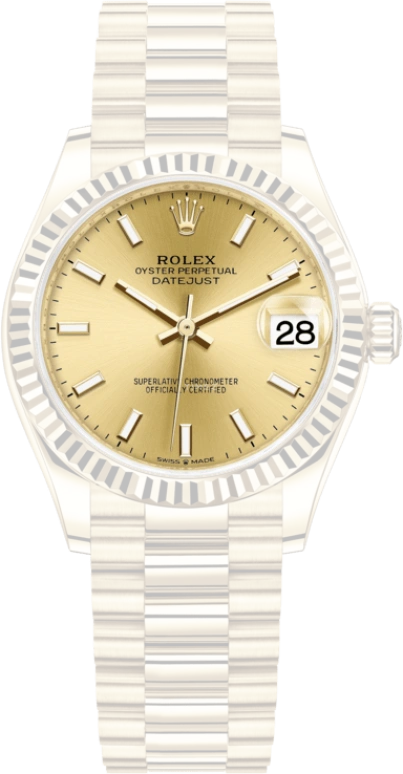 Rolex,Datejust 31 31mm,31mm,Yellow Gold,Champagne,Automatic,Day,55hours,278278,278278-0040