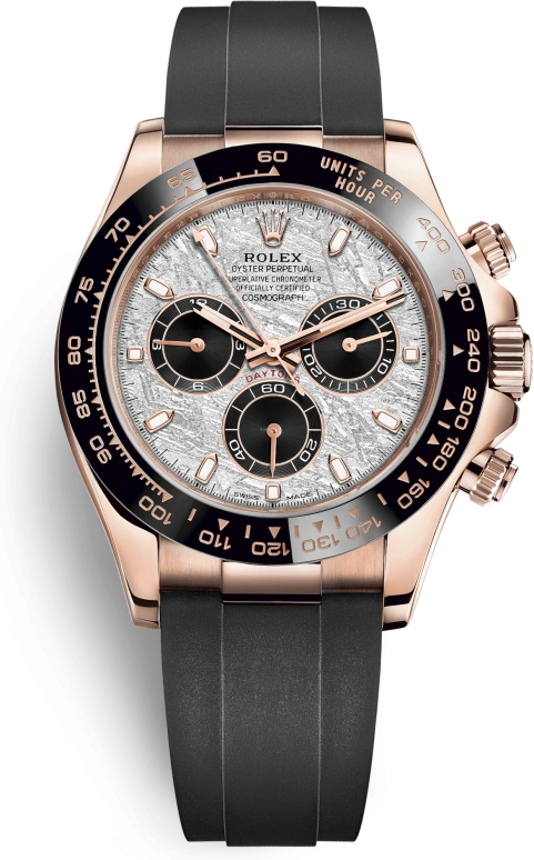 Rolex,Daytona 40mm,40mm,Ceramic,Everose Gold,Silver,Grey,Automatic,Chronograph,72hours,Karim Benzema,116515LN,116515LN-0055