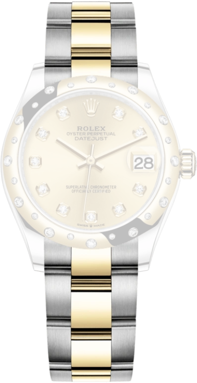 Rolex,Datejust 31 31mm,31mm,Yellow Gold,Stainless Steel,Champagne,Automatic,Day,55hours,278343RBR,278343RBR-0025