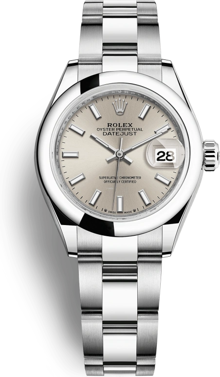 Rolex,Lady-Datejust 28mm,28mm,Stainless Steel,Silver,Automatic,Day,55hours,279160,279160-0006