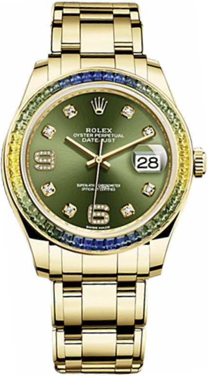 Rolex,Pearlmaster 39mm,39mm,Yellow Gold,Green,Automatic,Day,70hours,LeBron James,86348SABLV,86348SABLV-0003