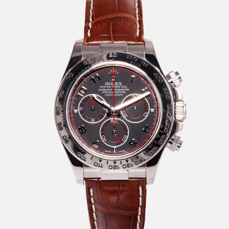 Rolex,Daytona 40mm,40mm,White Gold,Grey,Automatic,Chronograph,72hours,116519,116519-0163