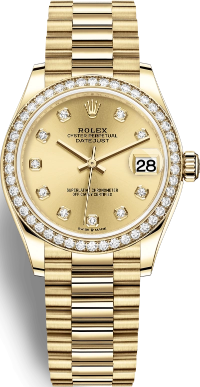 Rolex,Datejust 31 31mm,31mm,Yellow Gold,Champagne,Automatic,Day,55hours,278288RBR,278288RBR-0005