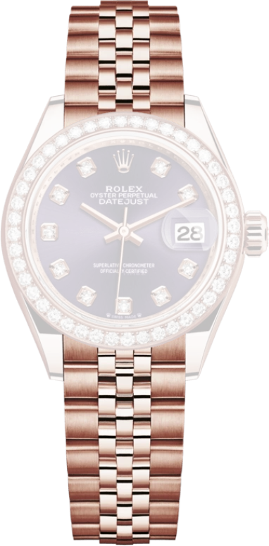 Rolex,Lady-Datejust 28mm,28mm,Rose Gold,Purple,Automatic,Day,55hours,279135RBR,279135RBR-0011