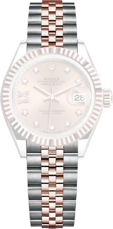 Rolex,Lady-Datejust 28mm,28mm,Everose Gold,Oystersteel,Pink,Automatic,Day,55hours,279171,279171-0027