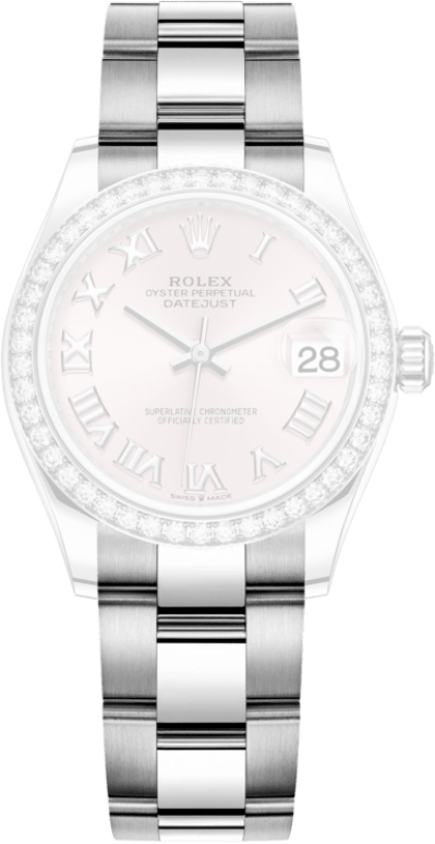 Rolex,Datejust 31 31mm,31mm,White Gold,Stainless Steel,Pink,Automatic,Day,55hours,278384RBR,278384RBR-0023