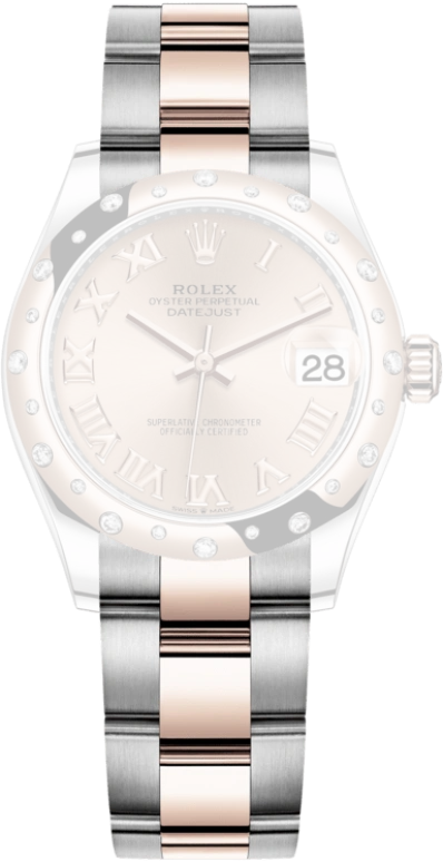 Rolex,Datejust 31 31mm,31mm,Rose Gold,Stainless Steel,Rose,Automatic,Day,55hours,278341RBR,278341RBR-0005
