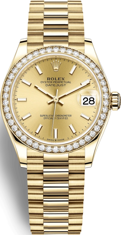 Rolex,Datejust 31 31mm,31mm,Yellow Gold,Champagne,Automatic,Day,55hours,278288RBR,278288RBR-0022
