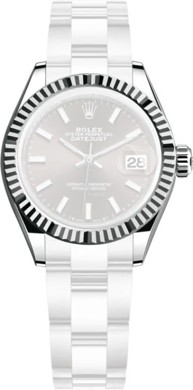 Rolex,Lady-Datejust 28mm,28mm,White Gold,Oystersteel,Grey,Automatic,Day,55hours,279174,279174-0012