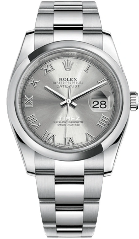 Rolex,Datejust 36 36mm,36mm,Stainless Steel,Silver,Automatic,Day,48hours,116200,116200-0062