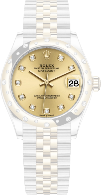 Rolex,Datejust 31 31mm,31mm,Yellow Gold,Stainless Steel,Champagne,Automatic,Day,55hours,278343RBR,278343RBR-0026