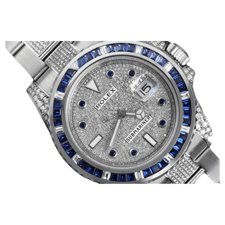 Rolex,Submariner 40mm,40mm,White Gold,Silver,Automatic,Day,48hours,Sylvester Stallone,Adam Levine,Sly,116659SABR,116659SABR-0001