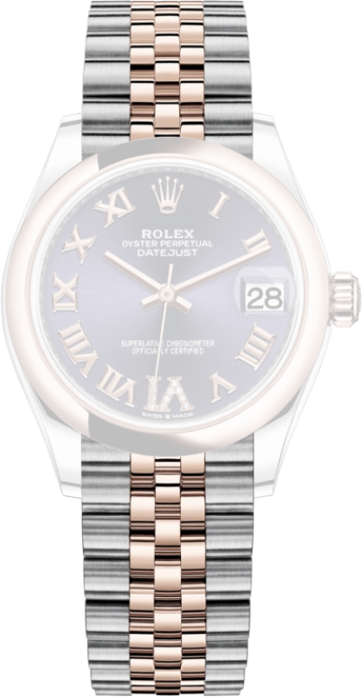 Rolex,Datejust 31 31mm,31mm,Rose Gold,Stainless Steel,Purple,Automatic,Day,55hours,278241,278241-0020