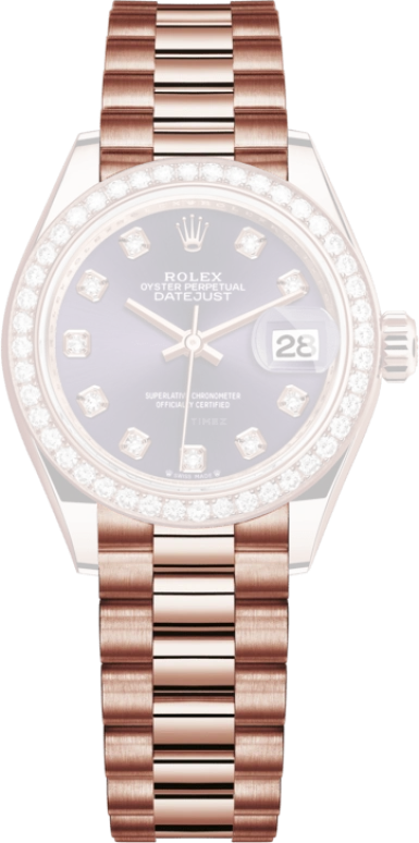 Rolex,Lady-Datejust 28mm,28mm,Rose Gold,Purple,Automatic,Day,55hours,279135RBR,279135RBR-0020