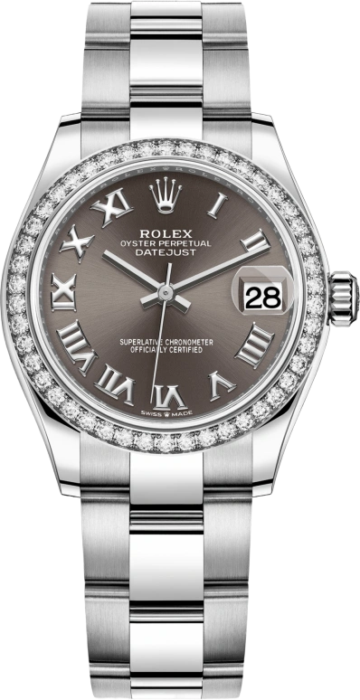 Rolex,Datejust 31 31mm,31mm,White Gold,Stainless Steel,Grey,Automatic,Day,55hours,278384RBR,278384RBR-0025