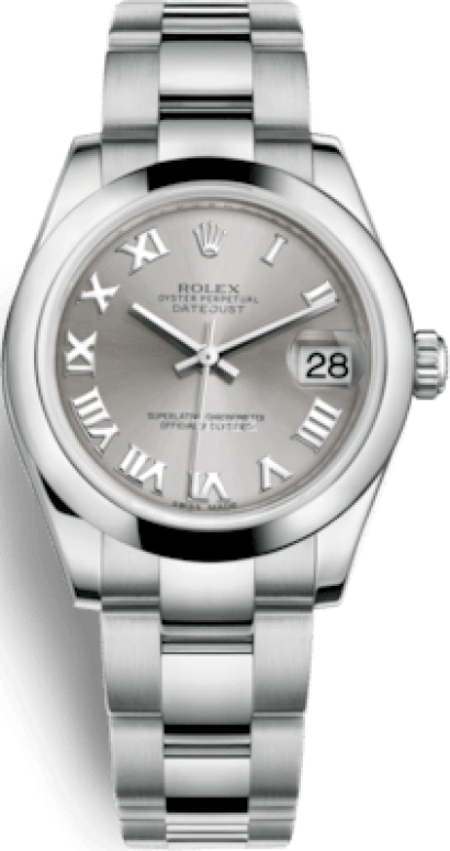 Rolex,Datejust 31 31mm,31mm,Stainless Steel,Grey,Automatic,Day,48hours,178240,178240-0006