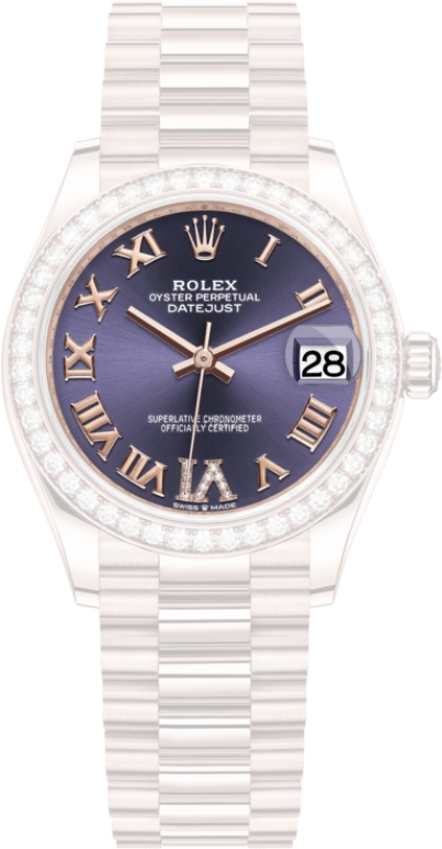 Rolex,Datejust 31 31mm,31mm,Rose Gold,Purple,Automatic,Day,55hours,278285RBR,278285RBR-0023
