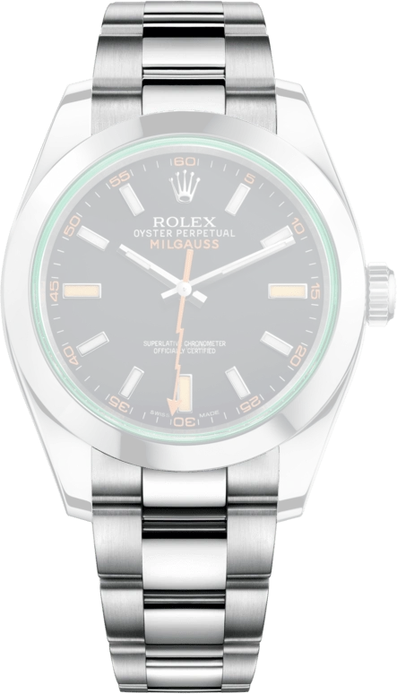 Rolex,Milgauss 40mm,40mm,Stainless Steel,Black,Automatic,48hours,In-house Caliber,Patrick Schwarzenegger,116400GV,116400GV-0001