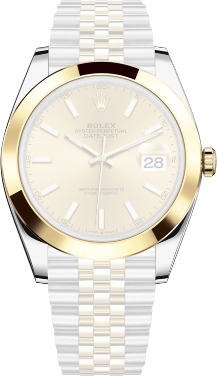 Rolex,Datejust 41 41mm,41mm,Yellow Gold,Stainless Steel,Champagne,Automatic,Day,70hours,126303,126303-0010