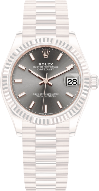Rolex,Datejust 31 31mm,31mm,Rose Gold,Grey,Automatic,Day,55hours,278275,278275-0027