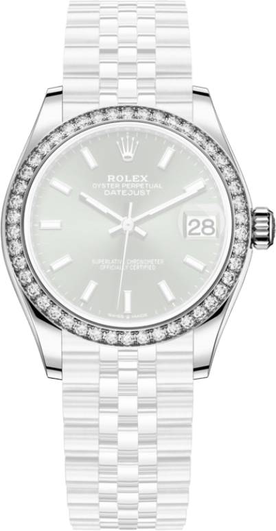 Rolex,Datejust 31 31mm,31mm,White Gold,Stainless Steel,Green,Automatic,Day,55hours,278384RBR,278384RBR-0022