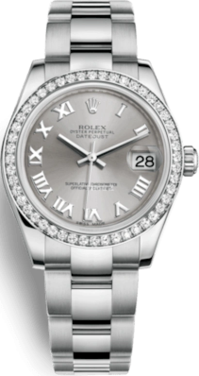 Rolex,Datejust 31 31mm,31mm,White Gold,Stainless Steel,Silver,Automatic,Day,48hours,178384,178384-0021