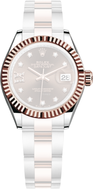Rolex,Lady-Datejust 28mm,28mm,Oystersteel,Everose Gold,Brown,Automatic,Day,55hours,279171,279171-0004