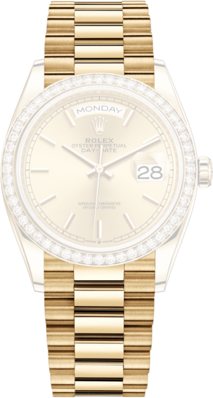 Rolex,Day-Date 36 36mm,36mm,Yellow Gold,Champagne,Automatic,Date,Day,128348RBR,128348RBR-0026