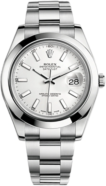 Rolex,Datejust II 41mm,41mm,Oystersteel,White,Automatic,Day,48hours,116300,116300-0003