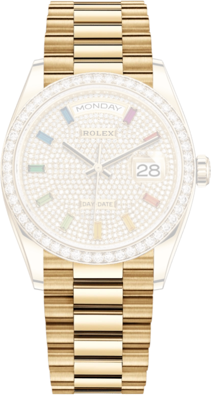 Rolex,Day-Date 36 36mm,36mm,Yellow Gold,Automatic,Date,Day,Drake,128348RBR,128348RBR-0030
