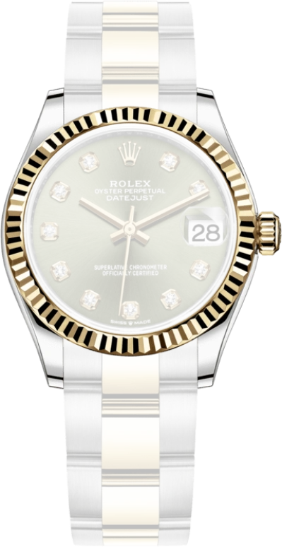Rolex,Datejust 31 31mm,31mm,Yellow Gold,Stainless Steel,Green,Automatic,Day,55hours,278273,278273-0029