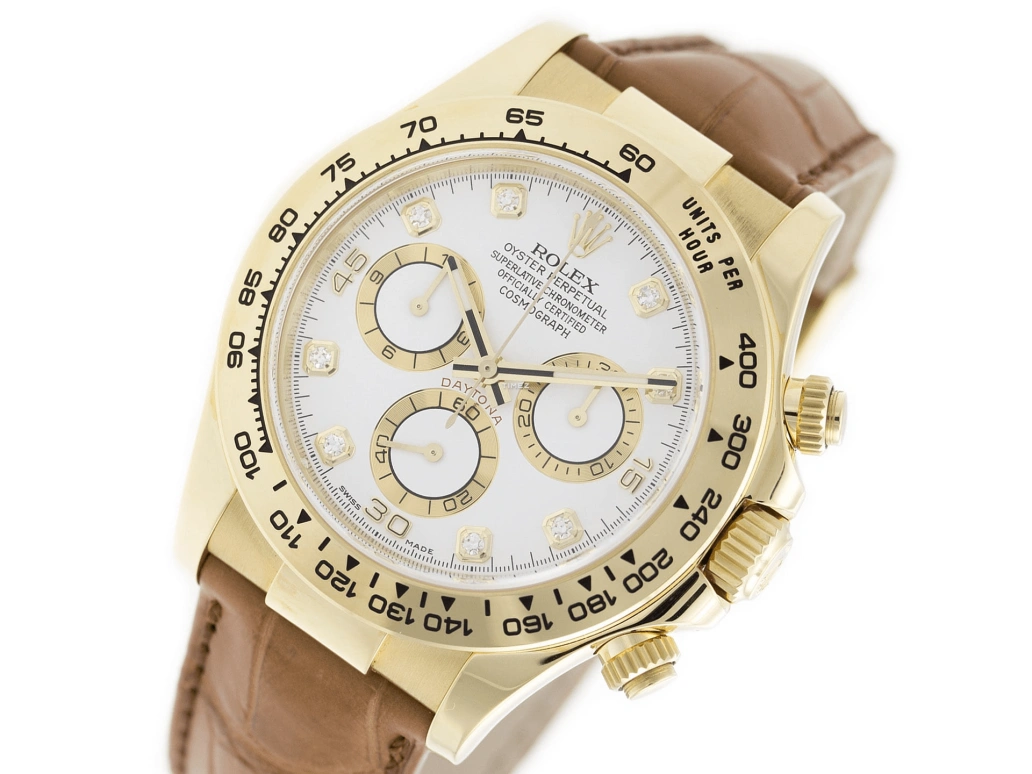 Rolex,Daytona 40mm,40mm,Yellow Gold,White,Automatic,Chronograph,72hours,116518,116518-0001