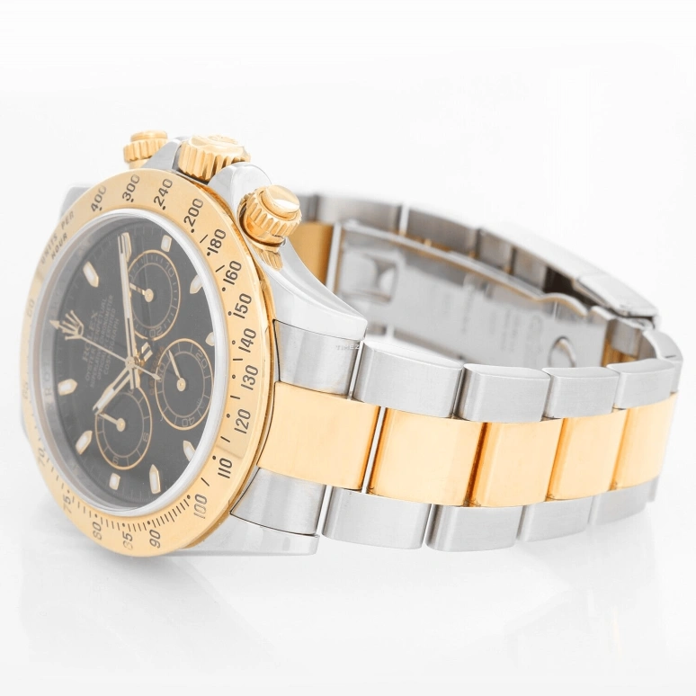 Rolex,Daytona 40mm,40mm,Stainless Steel,Yellow Gold,Black,Automatic,Chronograph,72hours,116523,116523-78593-03