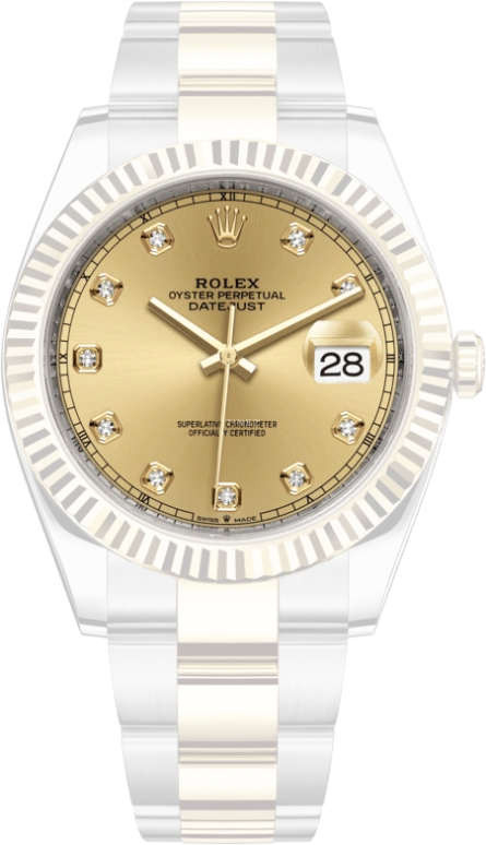 Rolex,Datejust 41 41mm,41mm,Yellow Gold,Stainless Steel,Champagne,Automatic,Day,70hours,126333,126333-0011
