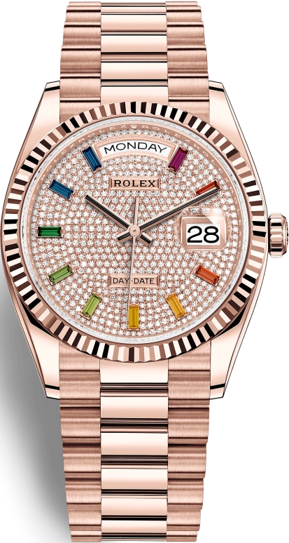 Rolex,Day-Date 36 36mm,36mm,Rose Gold,Automatic,Date,Day,128235,128235-0039