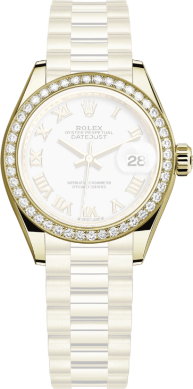Rolex,Lady-Datejust 28mm,28mm,Yellow Gold,White,Automatic,Day,55hours,279138RBR,279138RBR-0031