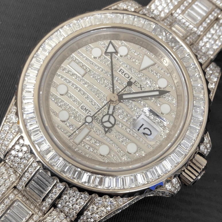Rolex,GMT-Master II 40mm,40mm,White Gold,Silver White,Automatic,Day,Dule Time,Cristiano Ronaldo,116769TBR,116769TBR-74779B