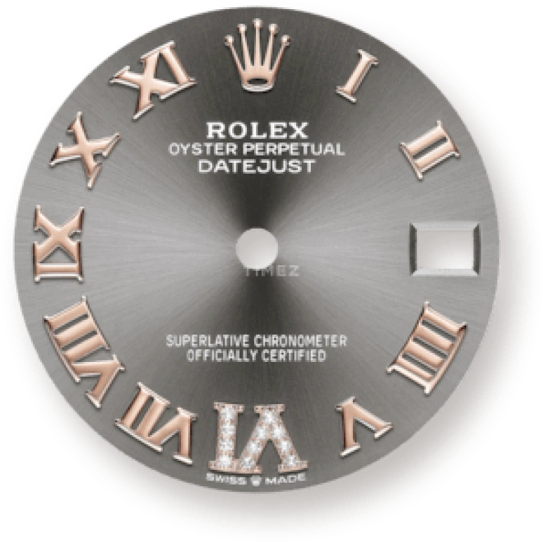 Rolex,Datejust 31 31mm,31mm,Rose Gold,Stainless Steel,Grey,Automatic,Day,55hours,278381RBR,278381RBR-0030